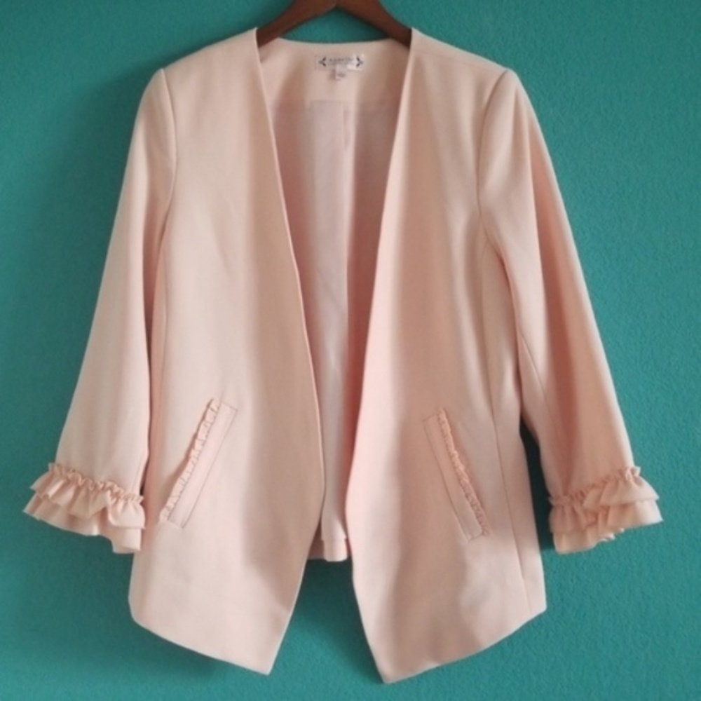 NWT {Nanette Lepore} Bella Donna Pink Open Jacket